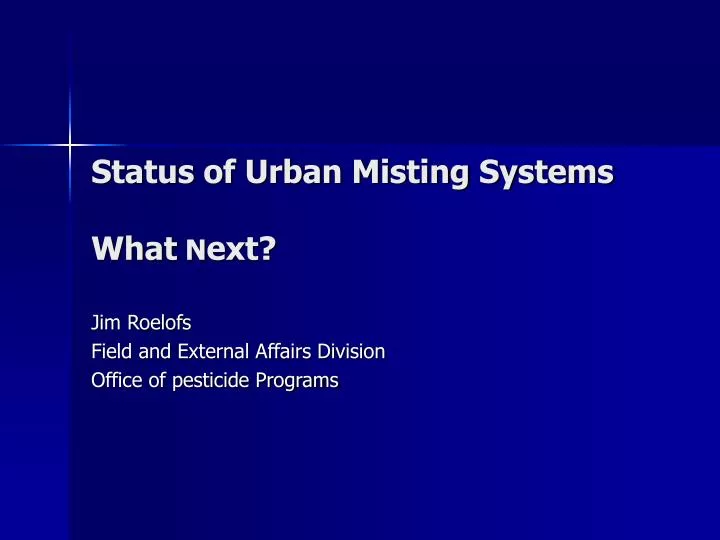 status of urban misting systems what n ext
