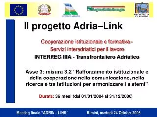 il progetto adria link