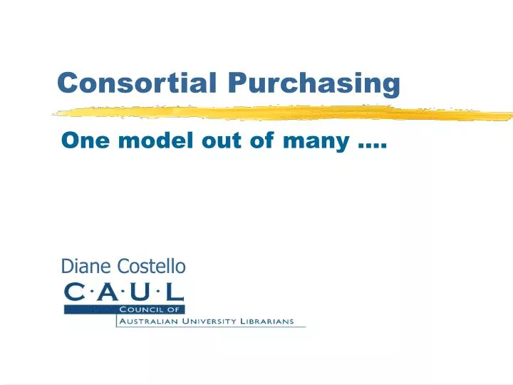 consortial purchasing