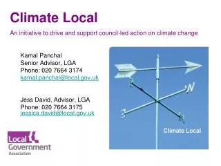 Climate Local An initiative to drive and support council-led action on climate change