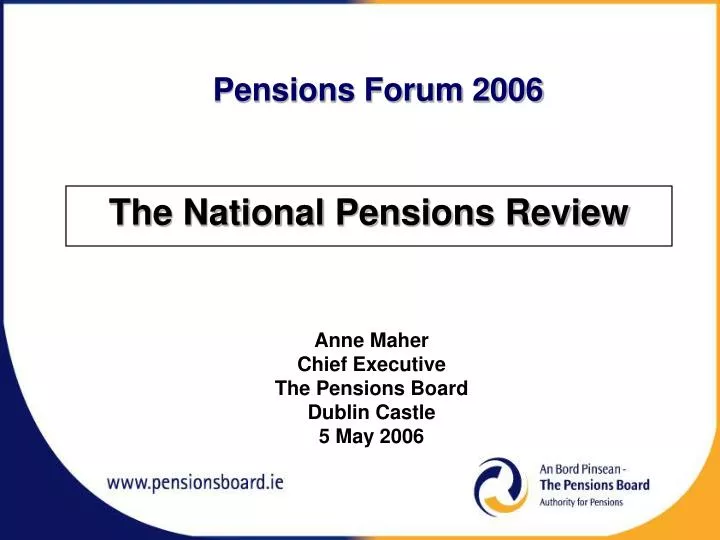 the national pensions review