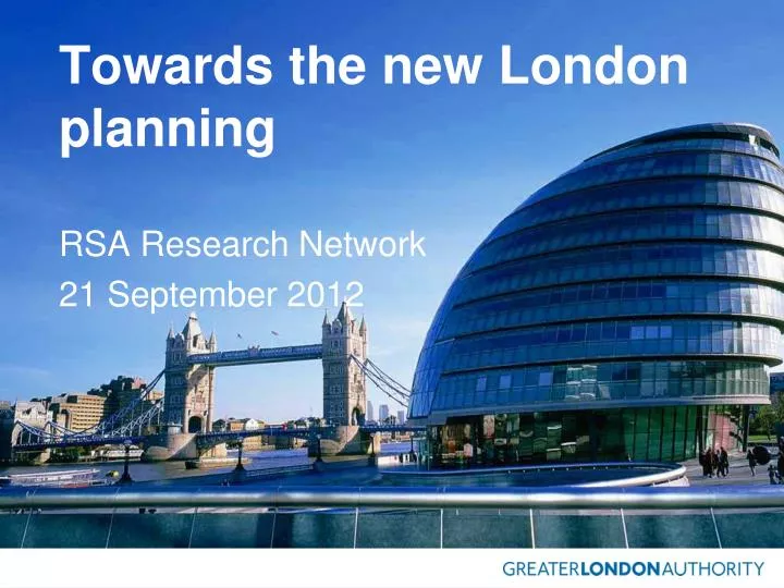towards the new london planning
