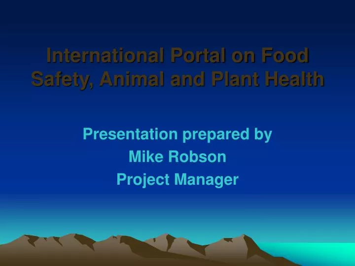 international portal on food safety animal and plant health