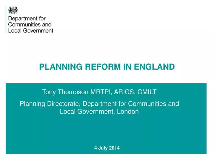 planning reform in england