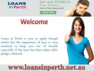 Loans In Perth- Get Easiest Financial Help In Perth