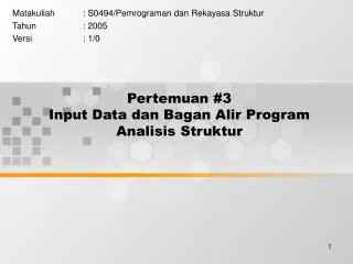 pertemuan 3 input data dan bagan alir program analisis struktur