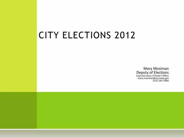 city elections 2012