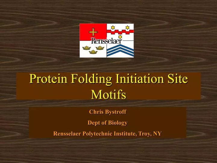 protein folding initiation site motifs