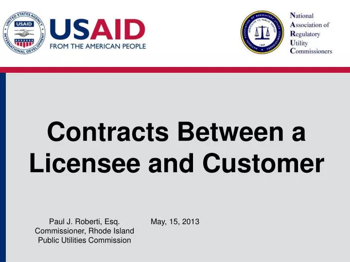 contracts between a licensee and customer