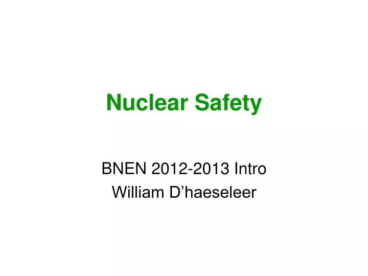 nuclear safety