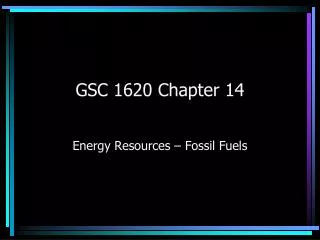 GSC 1620 Chapter 14