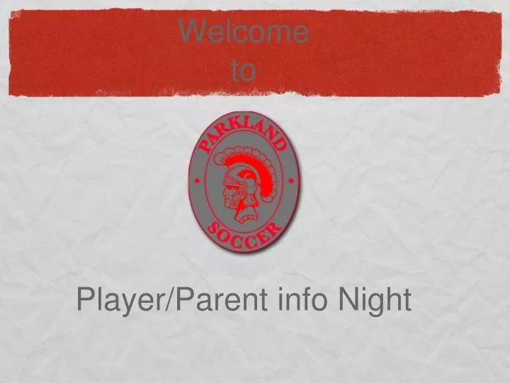 welcome to player parent info night