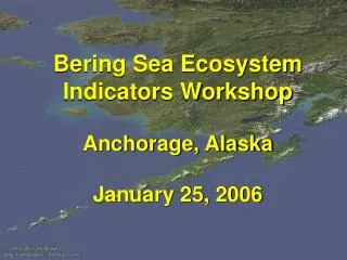 Bering Sea Ecosystem Indicators Workshop Anchorage, Alaska January 25, 2006