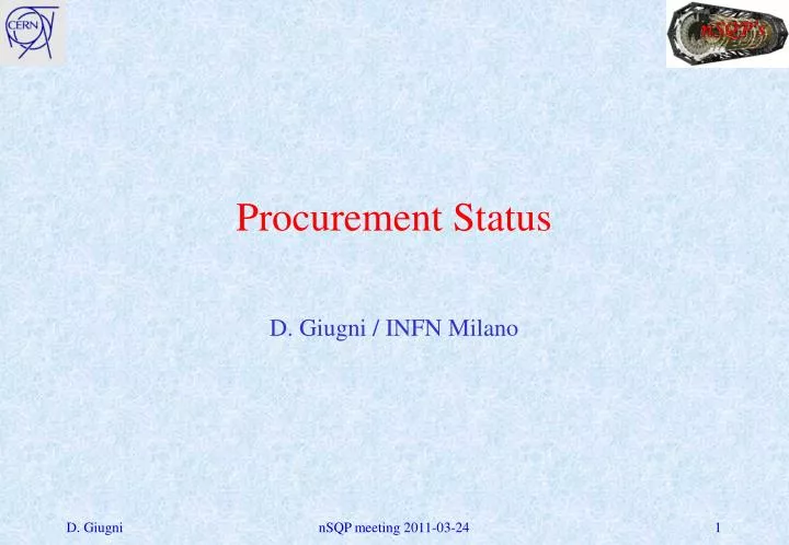 procurement status