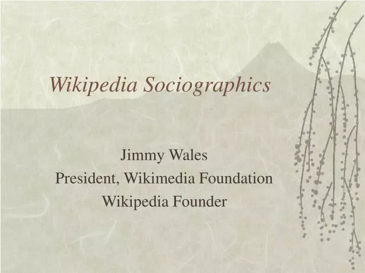 wikipedia sociographics