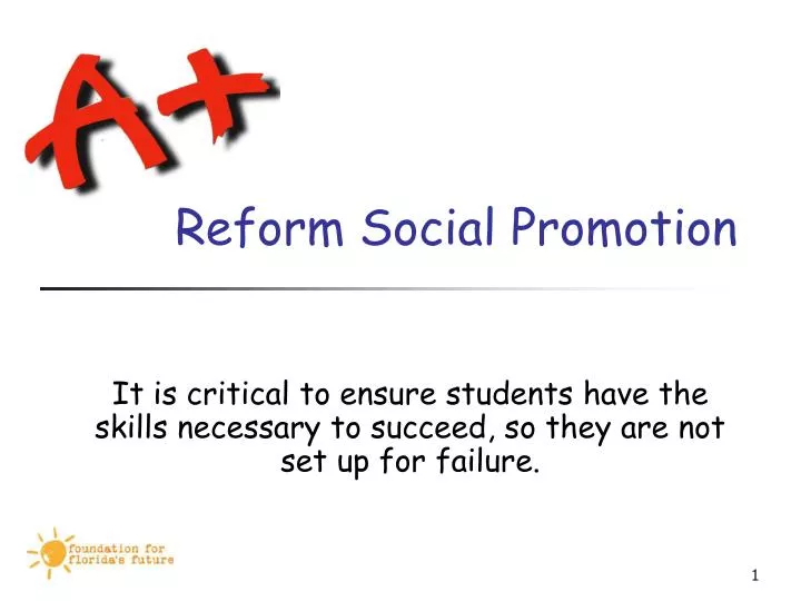 reform social promotion