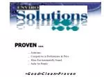 Enviro-Solutions: Proven, Safe, and Environmentally Sound - slide 1