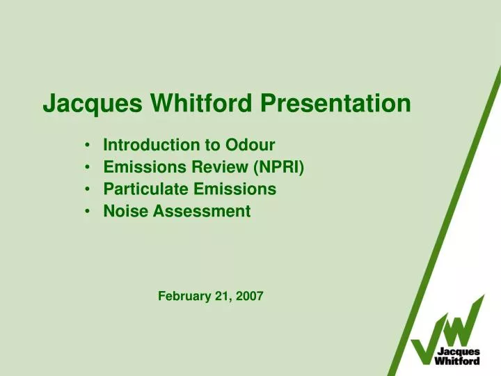 jacques whitford presentation