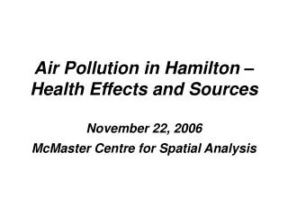 Clean Air Hamilton Strategy