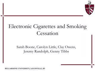 Electronic Cigarettes and Smoking Cessation