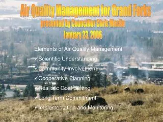 Air Quality Management for Grand Forks