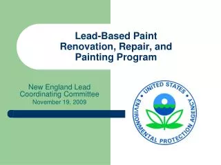 Lead-Based Paint Renovation, Repair, and Painting Program