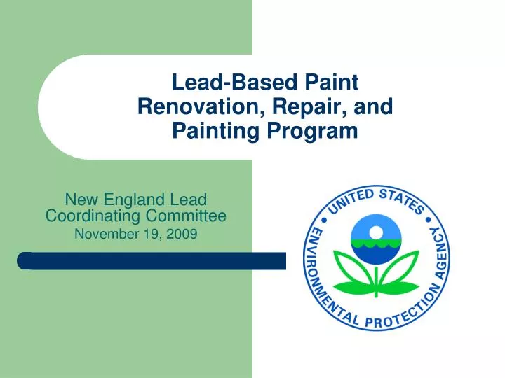 lead based paint renovation repair and painting program