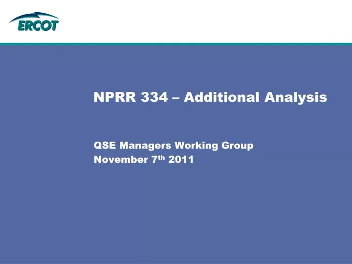 nprr 334 additional analysis