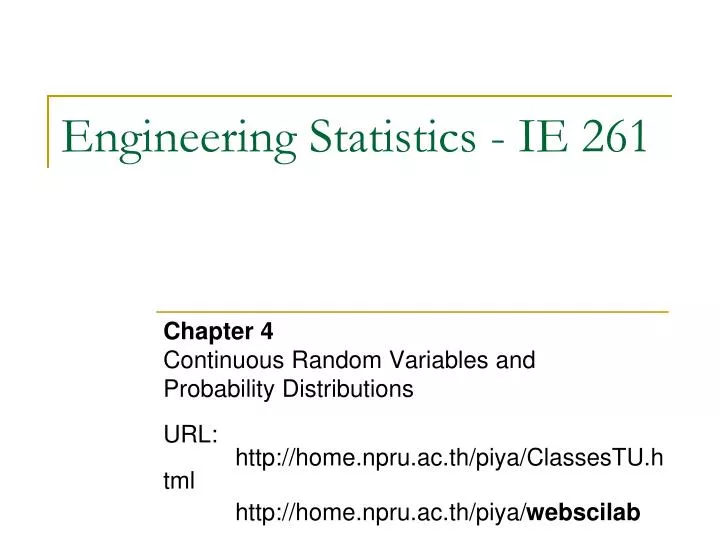 engineering statistics ie 261