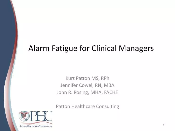 alarm fatigue for clinical managers
