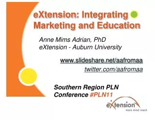eXtension : Integrating Marketing and Education