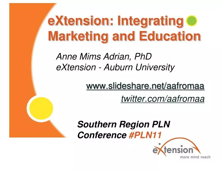 extension integrating marketing and education