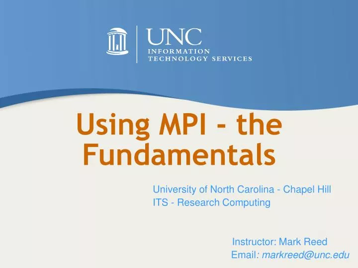 using mpi the fundamentals