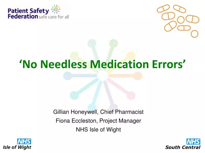 no needless medication errors