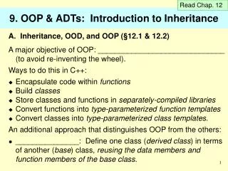 9. OOP &amp; ADTs: Introduction to Inheritance
