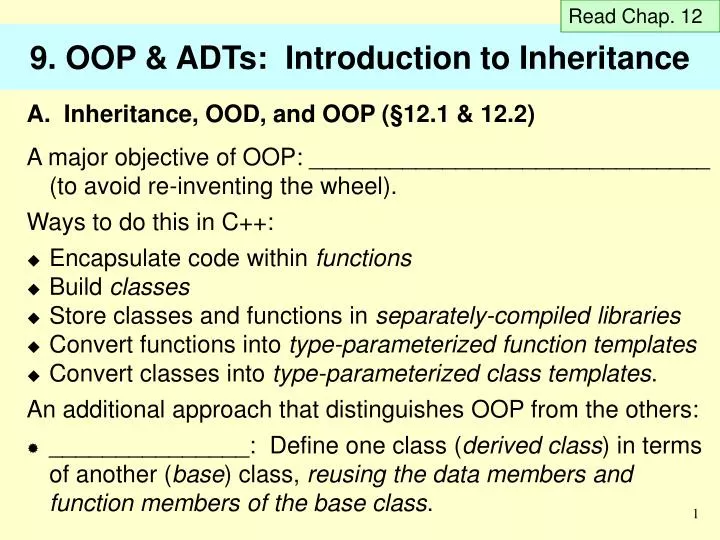 9 oop adts introduction to inheritance