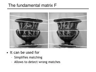 The fundamental matrix F