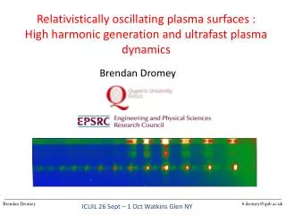 Relativistically oscillating plasma surfaces :