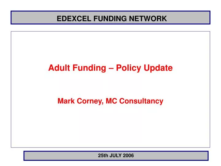edexcel funding network