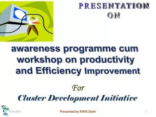 For Cluster Development Initiative