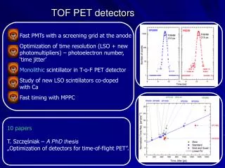 tof pet detectors