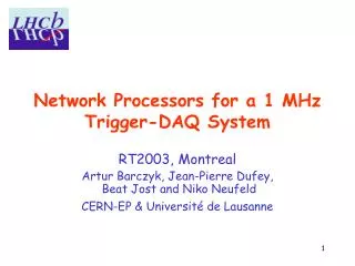 Network Processors for a 1 MHz Trigger-DAQ System