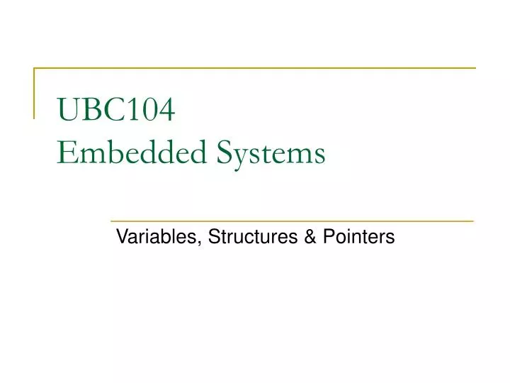 ubc104 embedded systems