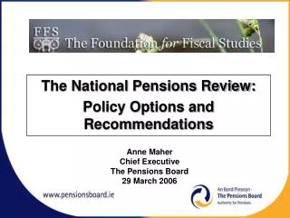 The National Pensions Review: Policy Options and Recommendations
