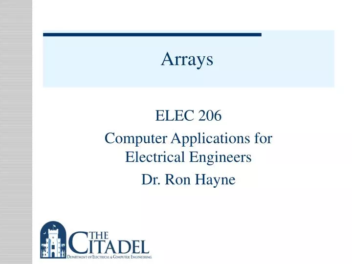 arrays