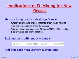 Implications of D-Mixing for New Physics