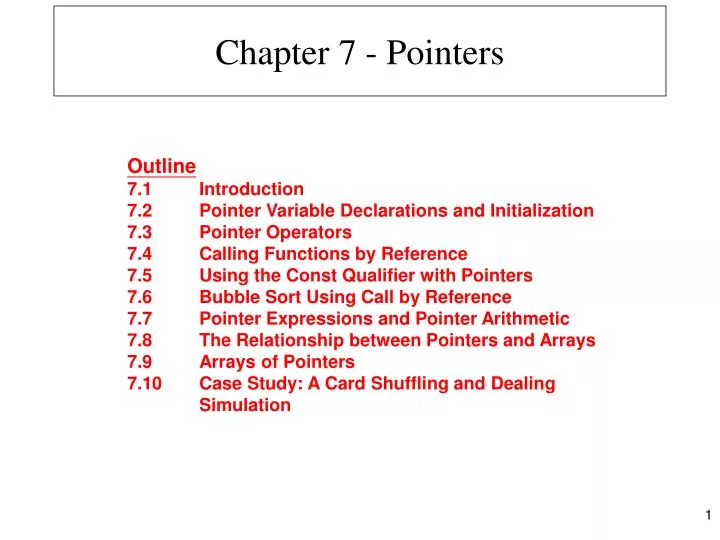 chapter 7 pointers