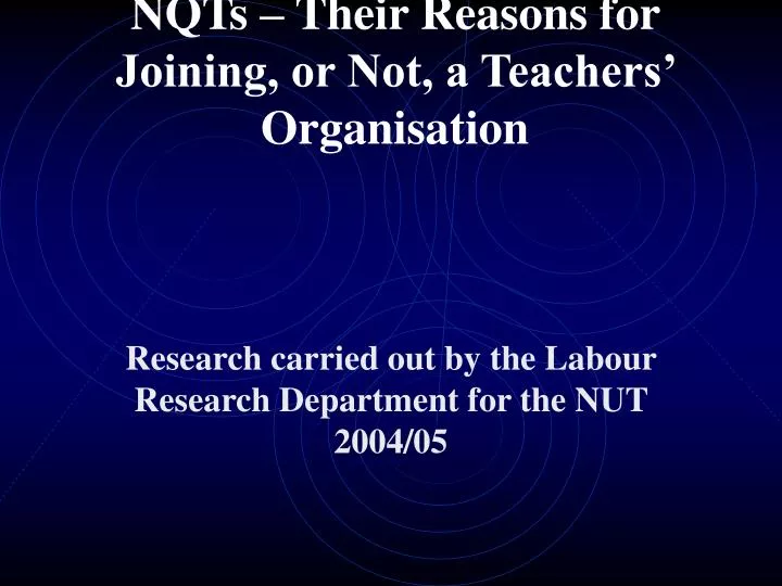 nqts their reasons for joining or not a teachers organisation