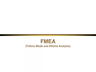 fmea failure mode and effects analysis