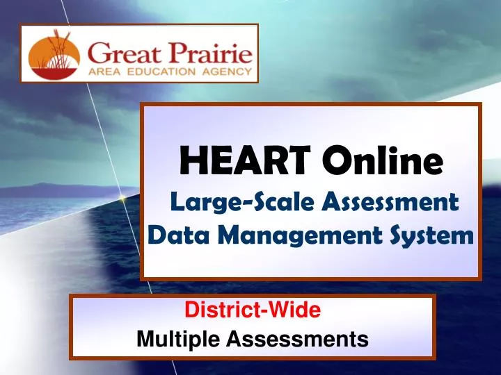 heart online large scale assessment data management system